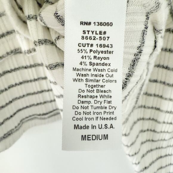 Project Social T Ariella Striped V Neck Top Medium - Picture 6 of 6